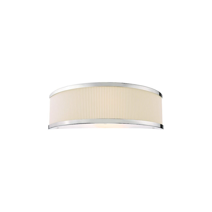 Dar ALV0733 Alvaro Wall Light Polished Chrome With Ivory Shade