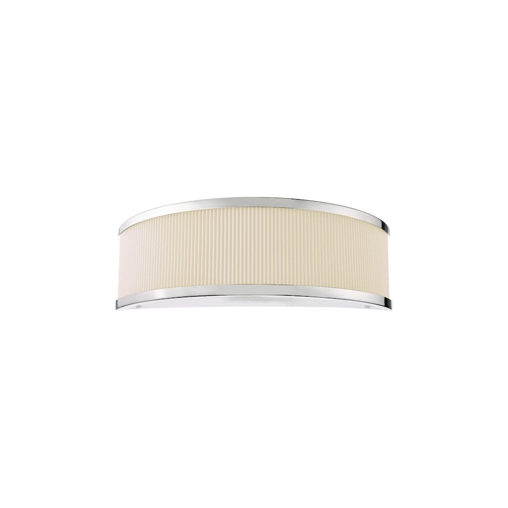 Dar ALV0733 Alvaro Wall Light Polished Chrome With Ivory Shade