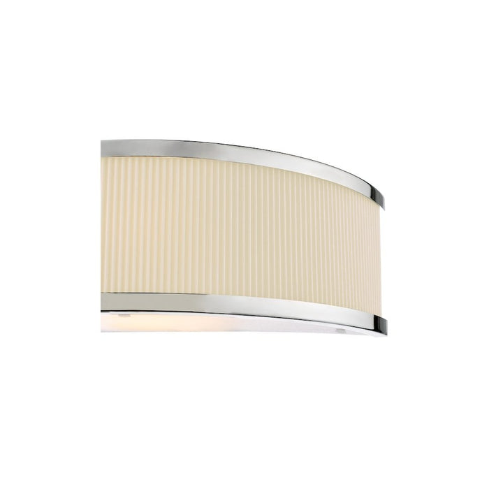 Dar ALV0733 Alvaro Wall Light Polished Chrome With Ivory Shade