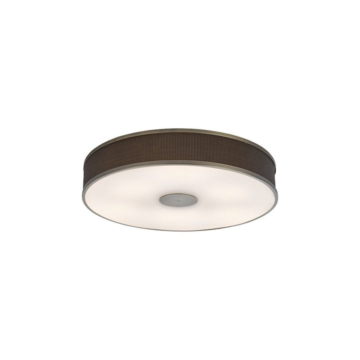 Dar ALV6439 Alvaro 6 Light Flush Antique Bronze With Brown Shade