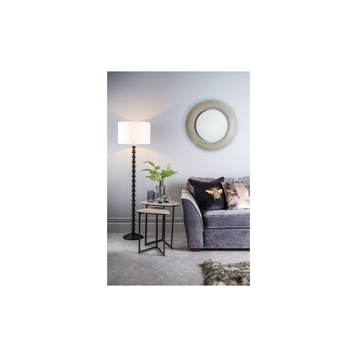 Dar AZA4922-PYR182 Azana Floor Lamp Matt Black With Shade