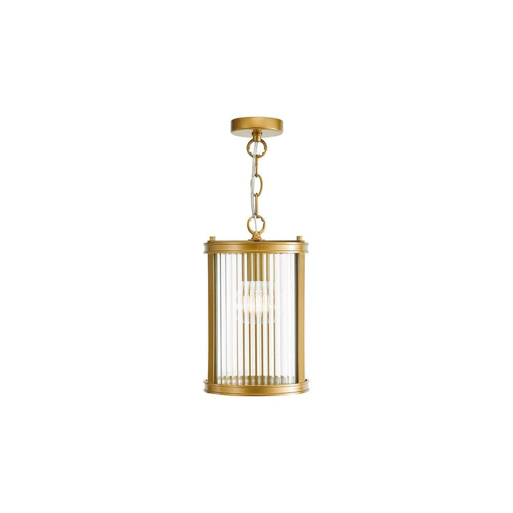 Dar BIA0163 Bianka Pendant Bronze and Ribbed Glass