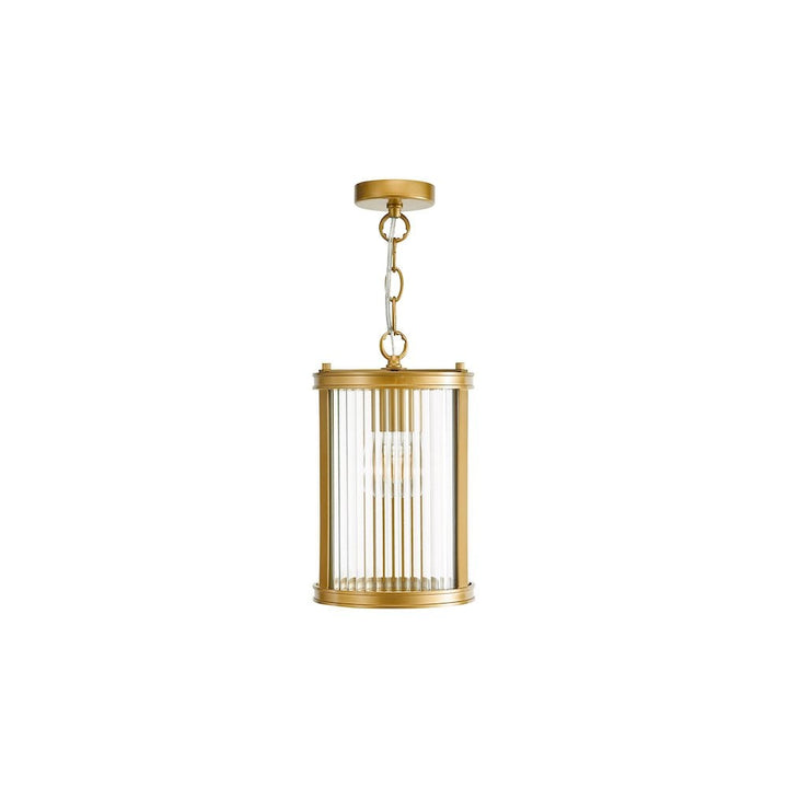 Dar BIA0163 Bianka Pendant Bronze and Ribbed Glass