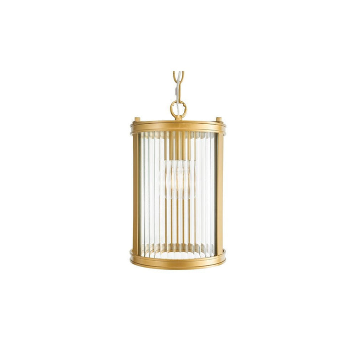 Dar BIA0163 Bianka Pendant Bronze and Ribbed Glass