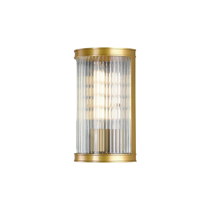 Dar BIA0763 Bianka Wall Light Bronze and Ribbed Glass