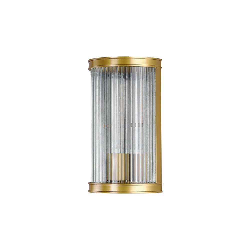 Dar BIA0763 Bianka Wall Light Bronze and Ribbed Glass