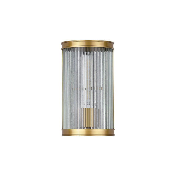 Dar BIA0763 Bianka Wall Light Bronze and Ribbed Glass