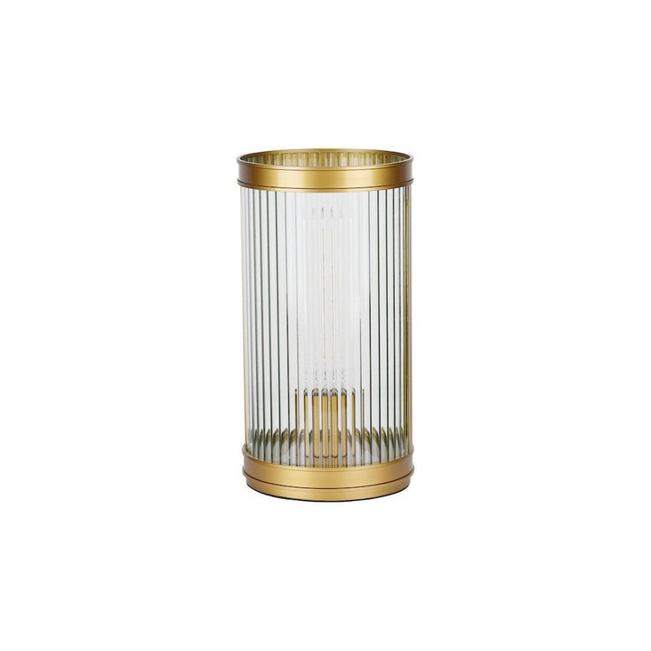 Dar BIA4263 Bianka Table Lamp Bronze and Ribbed Glass