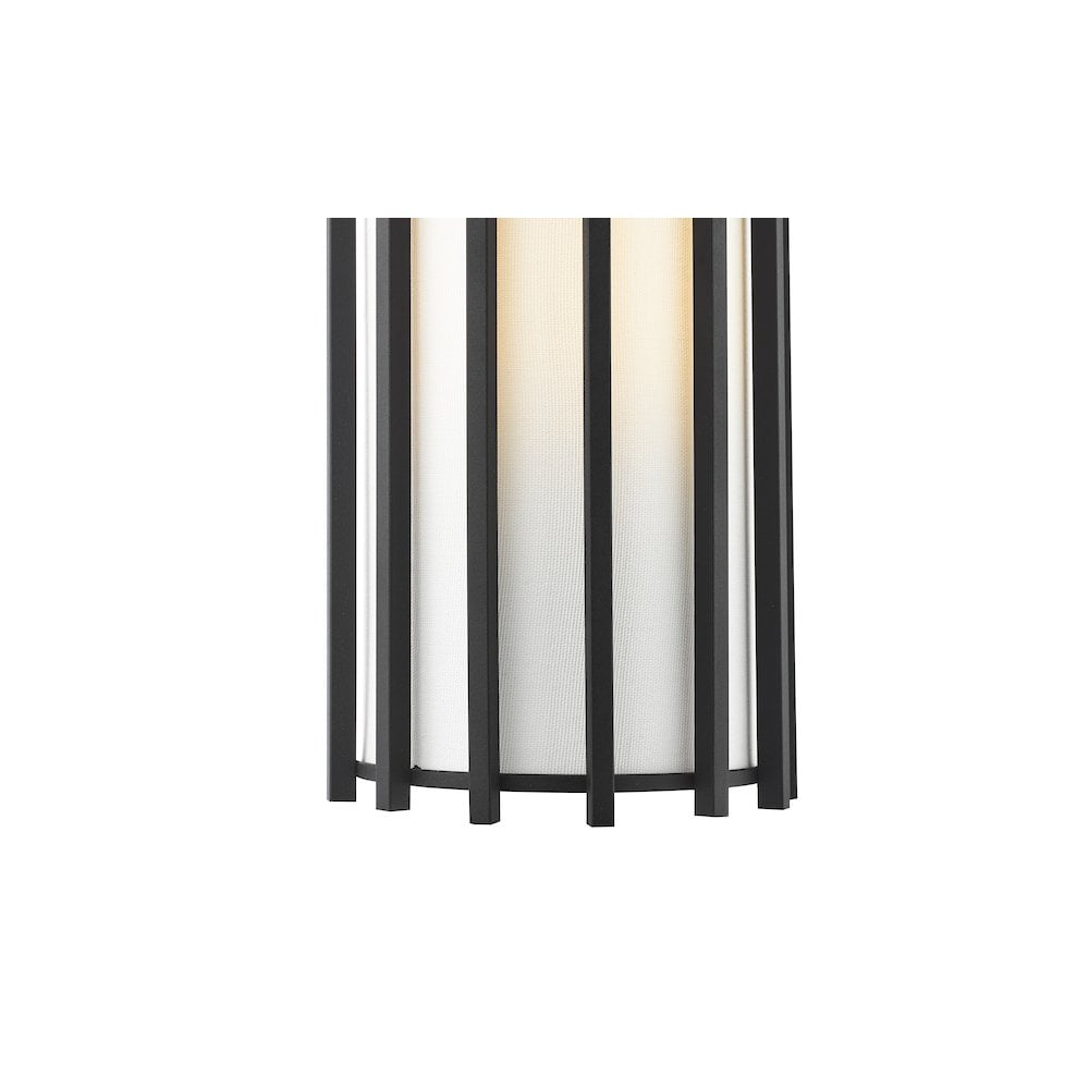 Dar CAG0722 Cagliari Wall Light Matt Black With Ivory Shade