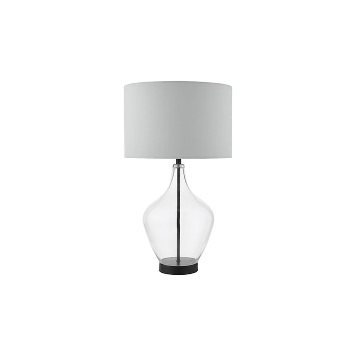 Dar DRA4222 Drago Table Lamp Glass and Matt Black With Shade