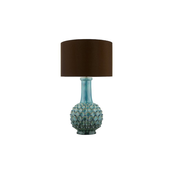 Dar EDL4223-VOY1422 Edlyn Table Lamp Blue Reactive Glaze With Shade