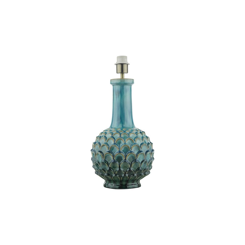 Dar EDL4223-VOY1422 Edlyn Table Lamp Blue Reactive Glaze With Shade