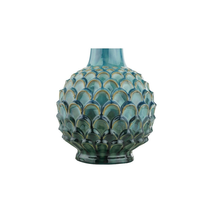 Dar EDL4223-VOY1422 Edlyn Table Lamp Blue Reactive Glaze With Shade