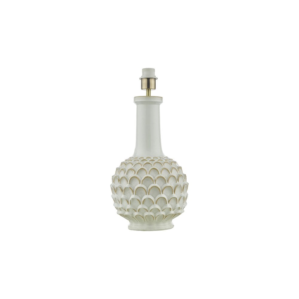 Dar EDL422-CAS1639 Edlyn Table Lamp White Reactive Glaze With Shade