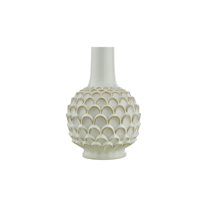 Dar EDL422-CAS1639 Edlyn Table Lamp White Reactive Glaze With Shade