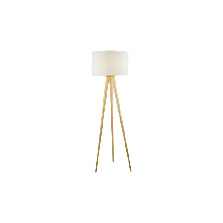 Dar IVO4943-PYR182 Ivor Floor Lamp Light Wood With Shade