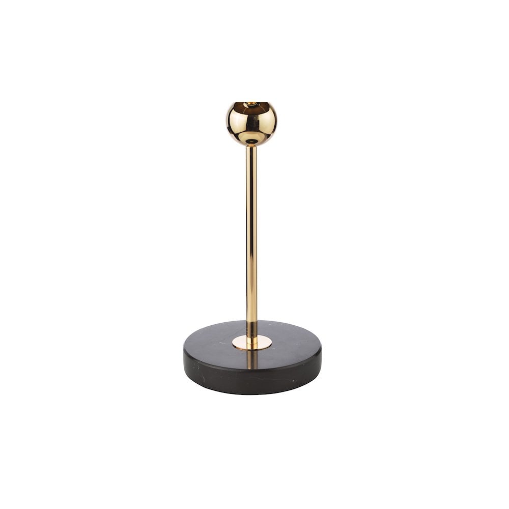 Dar JIL4222 Jillian Table Lamp Marble and Polished Gold With Shade