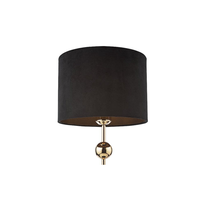 Dar JIL4222 Jillian Table Lamp Marble and Polished Gold With Shade