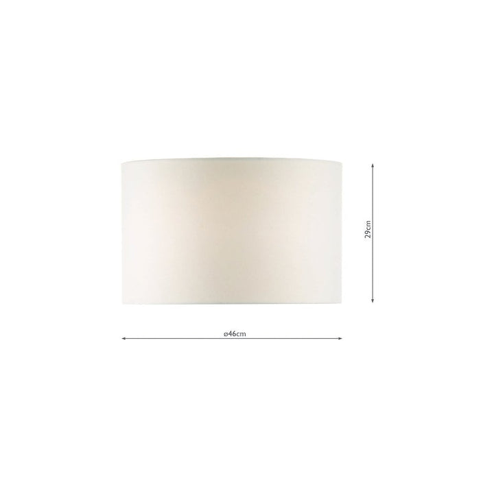 Dar KIA422-PYR182 Kiara Table Lamp White Ceramic With Shade