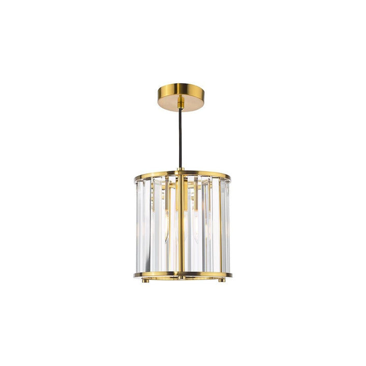 Dar KIR0135 Kiran Pendant Natural Brass and Crystal (S)