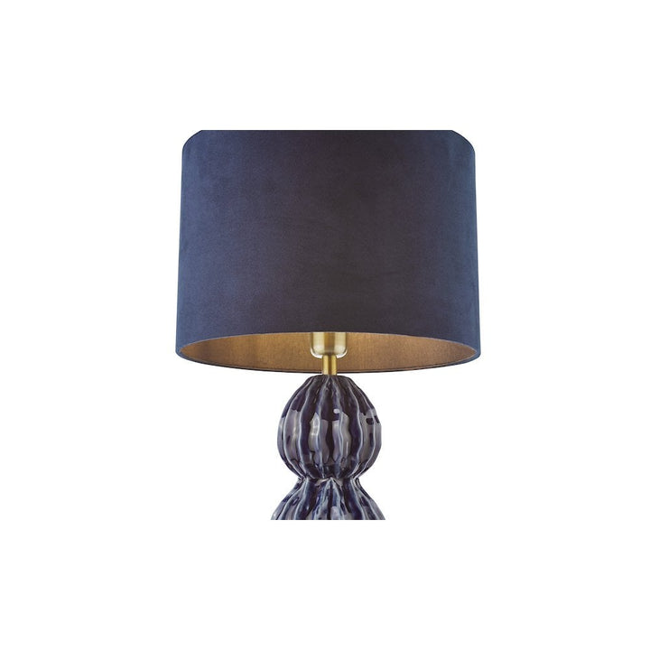 Dar LOR4223 Lorelai Ceramic Table Lamp Blue With Shade