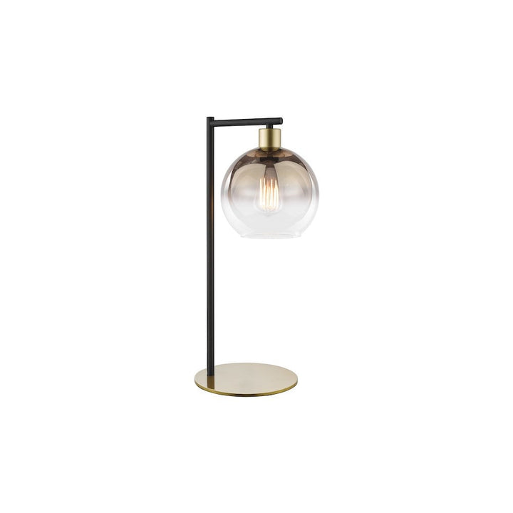 Dar LYC4235 Lycia Table Lamp Satin Gold and Gold Ombre Glass