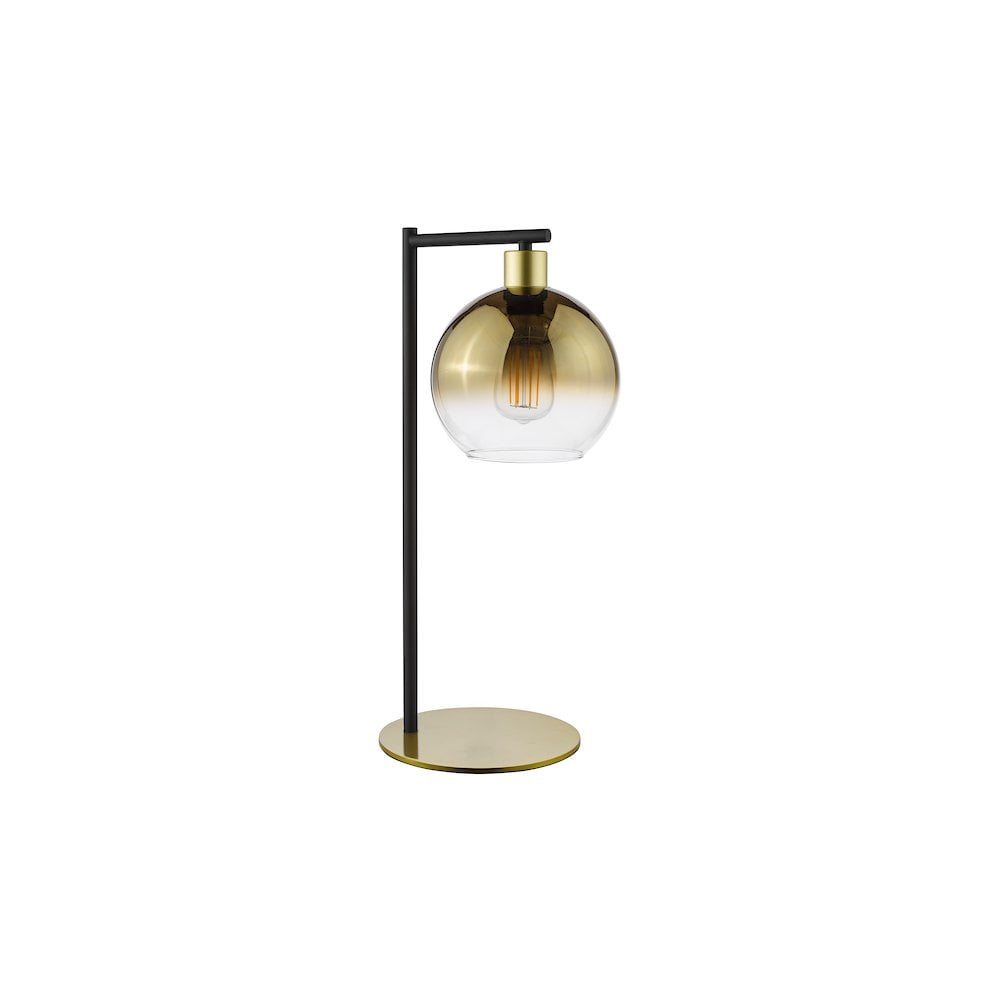 Dar LYC4235 Lycia Table Lamp Satin Gold and Gold Ombre Glass