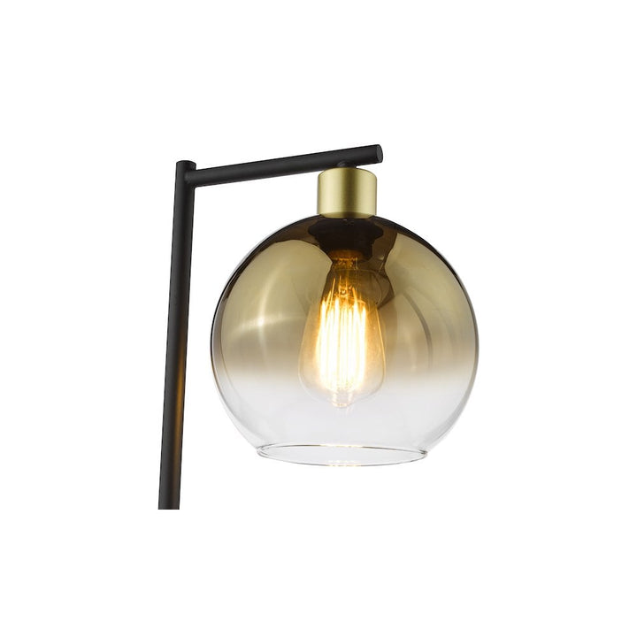 Dar LYC4235 Lycia Table Lamp Satin Gold and Gold Ombre Glass