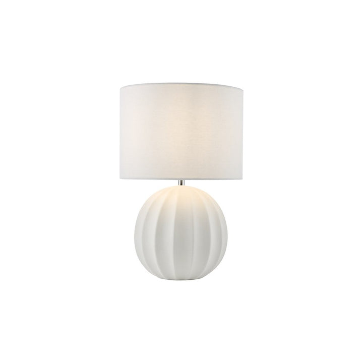 Dar MAV4233 Mavis Ceramic Table Lamp Cream With Shade