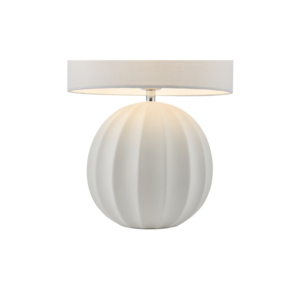 Dar MAV4233 Mavis Ceramic Table Lamp Cream With Shade