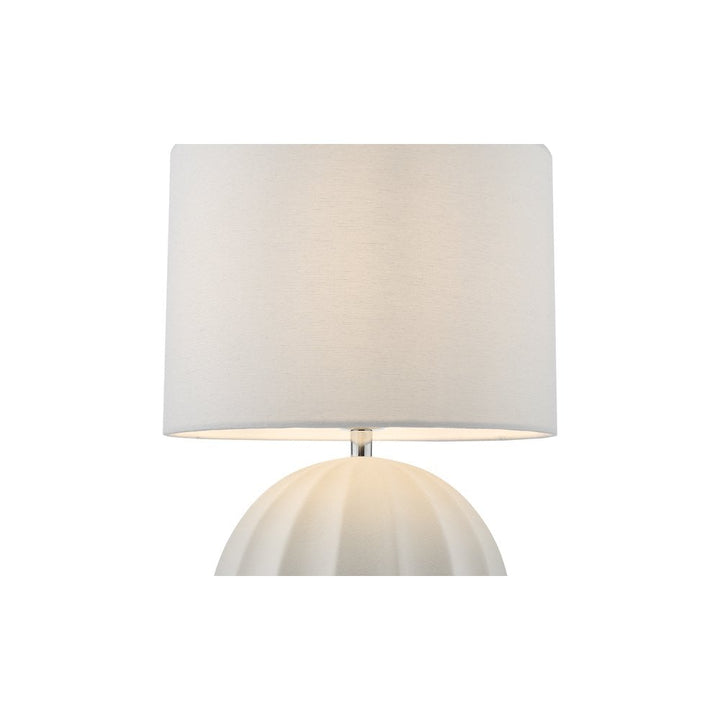 Dar MAV4233 Mavis Ceramic Table Lamp Cream With Shade