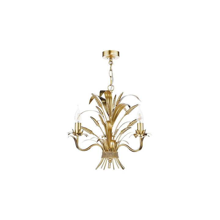 Dar PHA0335 Phaedra 3 Light Pendant Gold