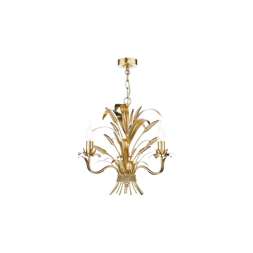 Dar PHA0335 Phaedra 3 Light Pendant Gold