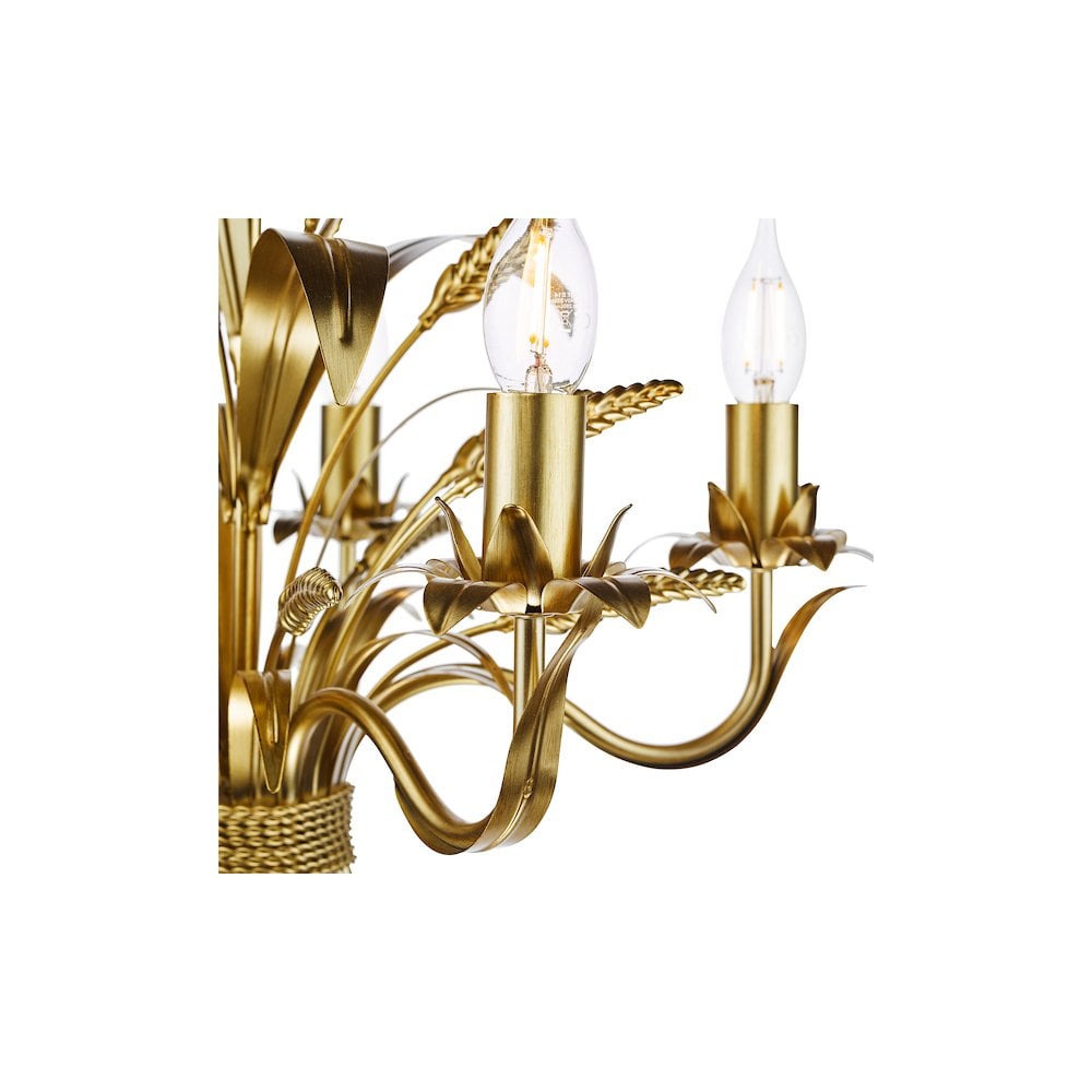 Dar PHA0535 Phaedra 5 Light Pendant Gold