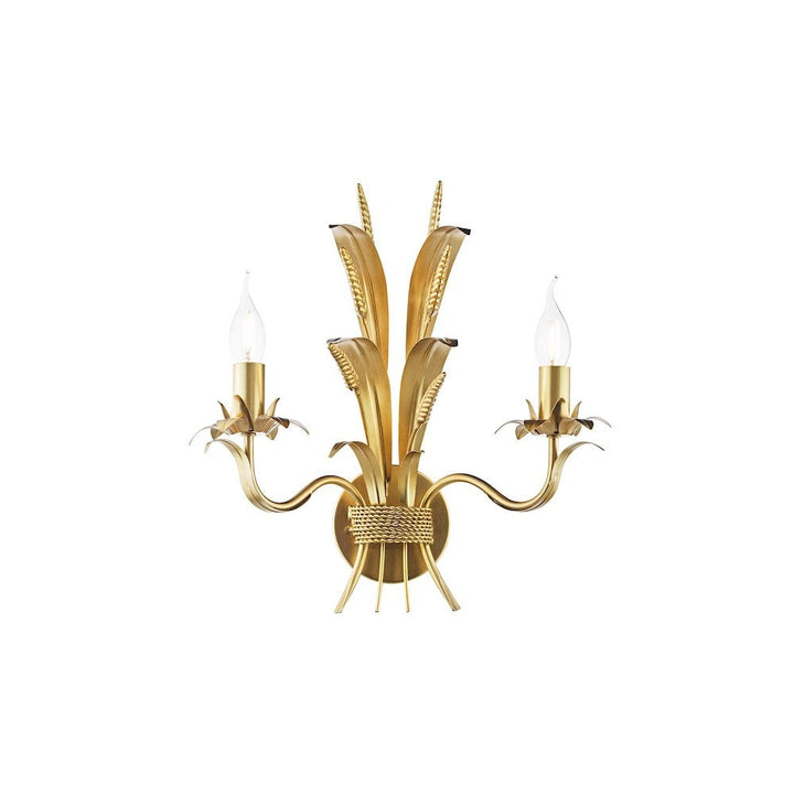 Dar PHA0935 Phaedra 2 Light Wall Light Gold