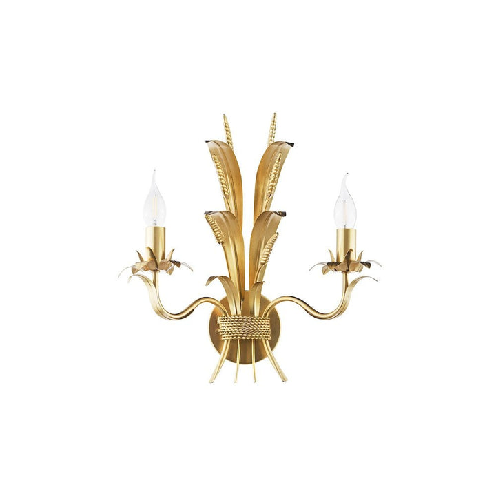 Dar PHA0935 Phaedra 2 Light Wall Light Gold