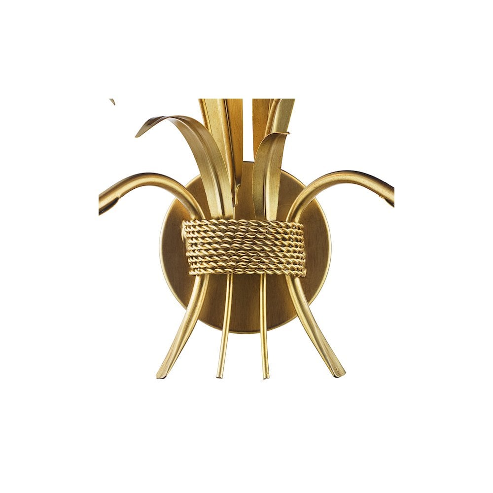 Dar PHA0935 Phaedra 2 Light Wall Light Gold