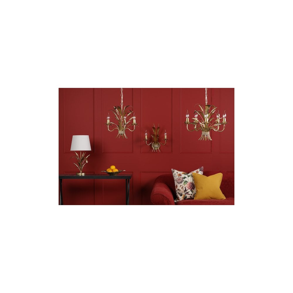 Dar PHA0935 Phaedra 2 Light Wall Light Gold