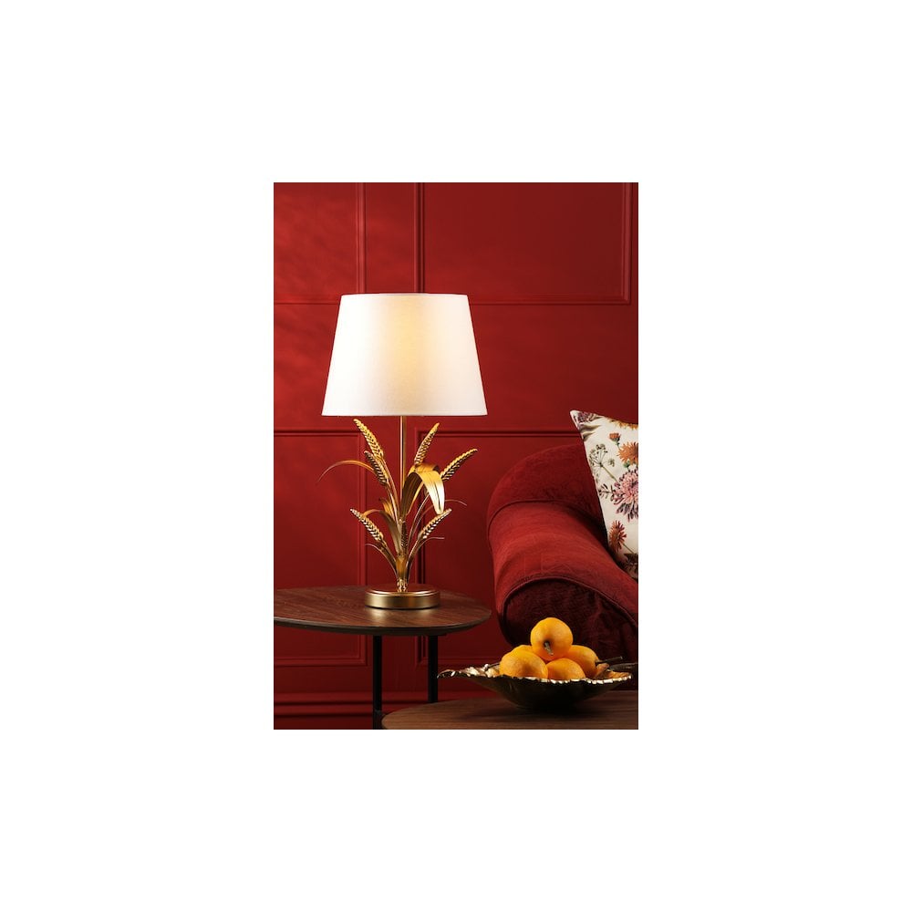 Dar PHA4235 Phaedra Table Lamp Gold With Shade