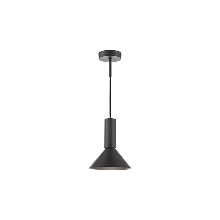 Dar RAG0122 Ragnar Pendant/Wall Light Satin Black (S)