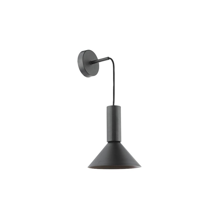 Dar RAG0122 Ragnar Pendant/Wall Light Satin Black (S)