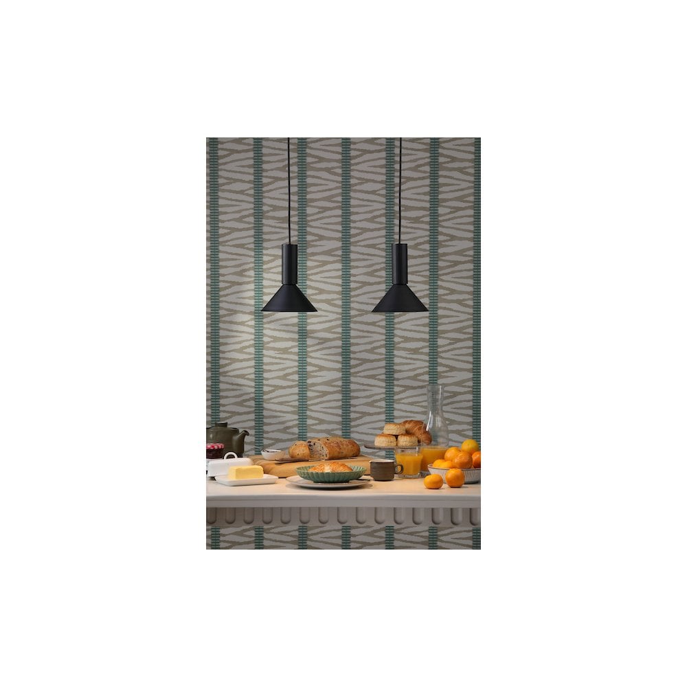 Dar RAG0122 Ragnar Pendant/Wall Light Satin Black