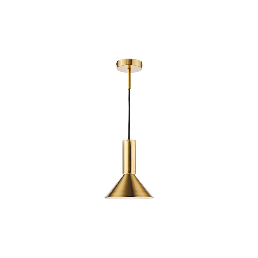 Dar RAG0140 Ragnar Pendant/Wall Light Natural Brass