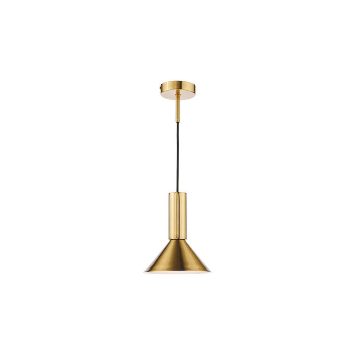 Dar RAG0140 Ragnar Pendant/Wall Light Natural Brass