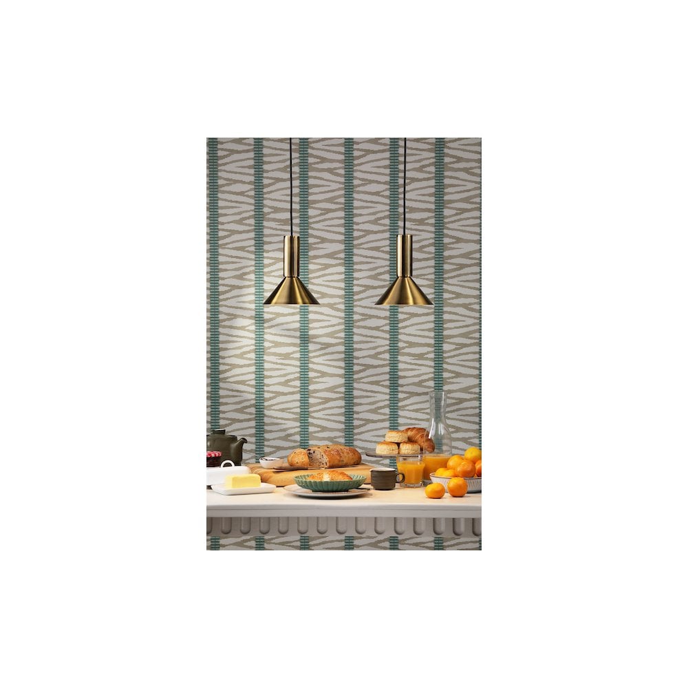 Dar RAG0140 Ragnar Pendant/Wall Light Natural Brass