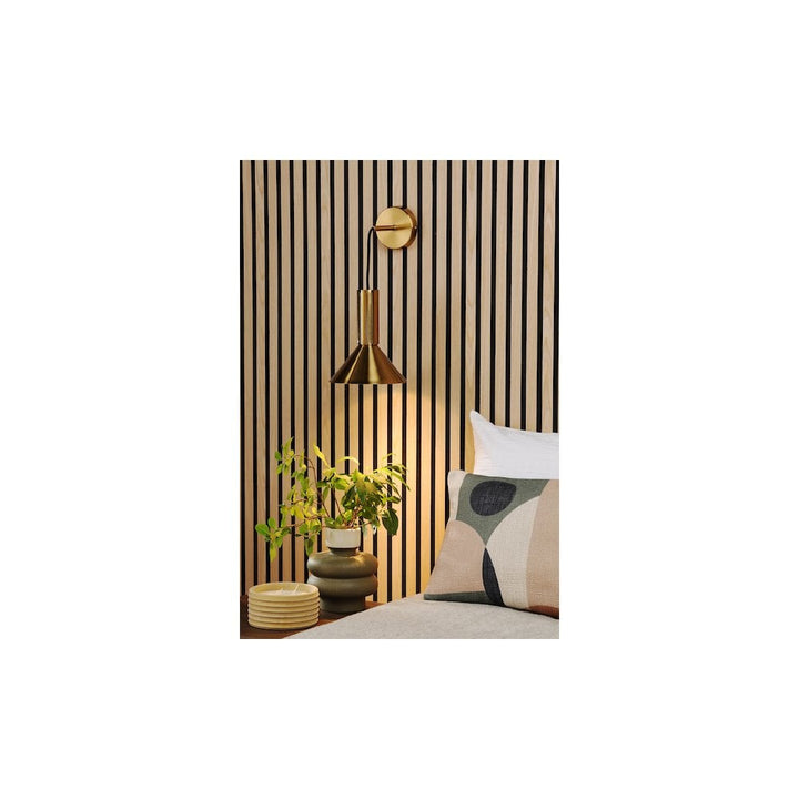 Dar RAG0140 Ragnar Pendant/Wall Light Natural Brass