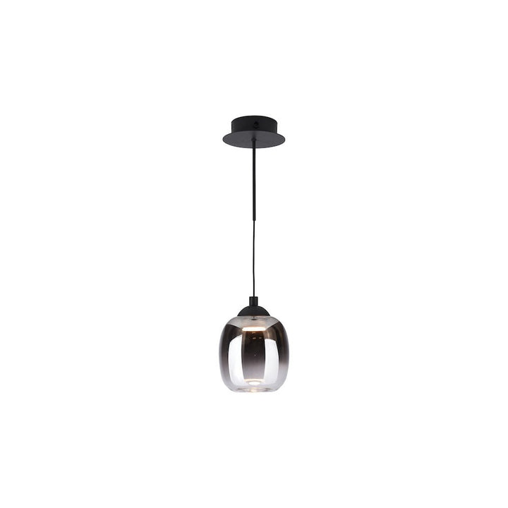 Dar RAM0722 Ramona Pendant/Wall Light Matt Black Ombre Glass LED