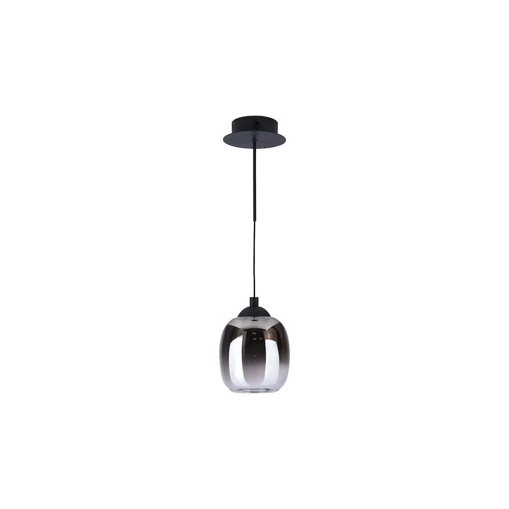 Dar RAM0722 Ramona Pendant/Wall Light Matt Black Ombre Glass LED (S)