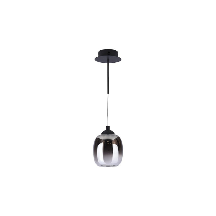 Dar RAM0722 Ramona Pendant/Wall Light Matt Black Ombre Glass LED (S)