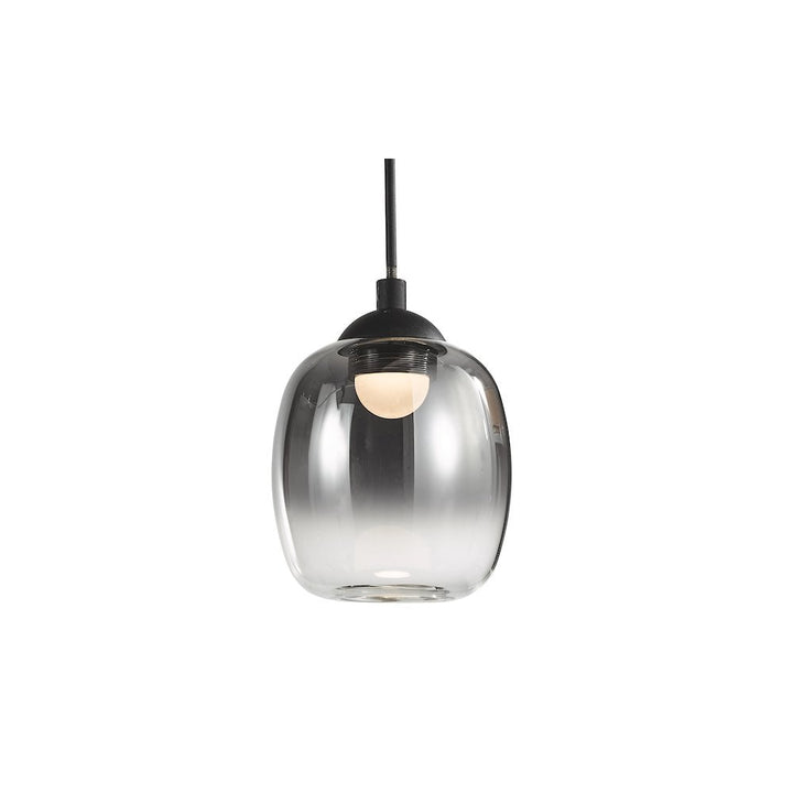 Dar RAM0722 Ramona Pendant/Wall Light Matt Black Ombre Glass LED (S)